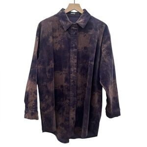 Missguided Women’s Oversized Purple Tie-Dye Shirt